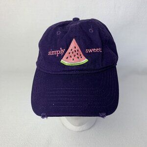 Simply Southern Simply Sweet Watermelon Purple Hat Cap Strap Back Adjustable